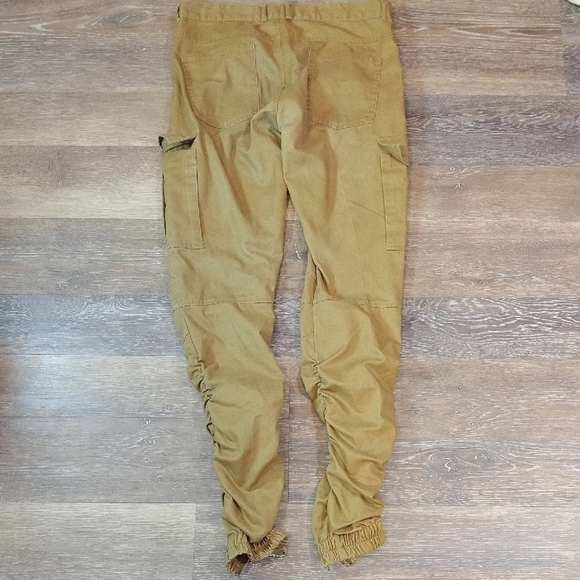 American Stitch Tan Cargo Pants with Ruched Legs - Picture 3 of 3